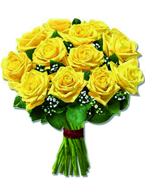 Bouquet 12 rose gialle