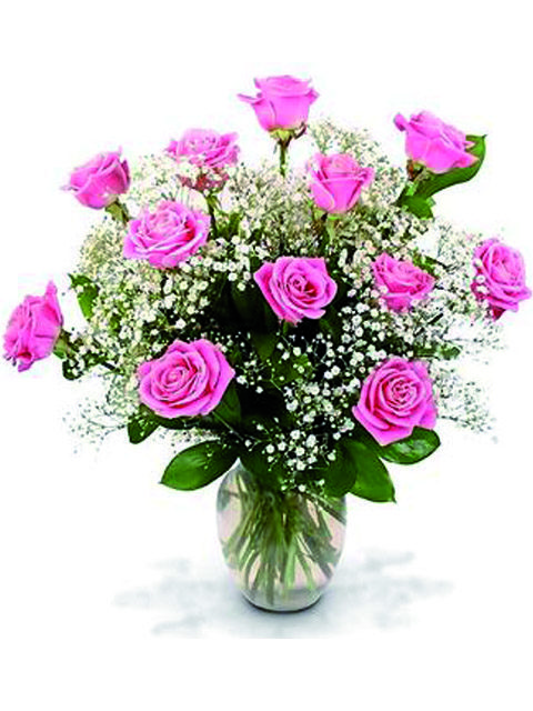Mazzo 12 rose rosa
