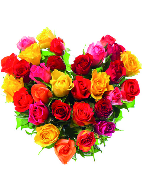 cuore di rose miste