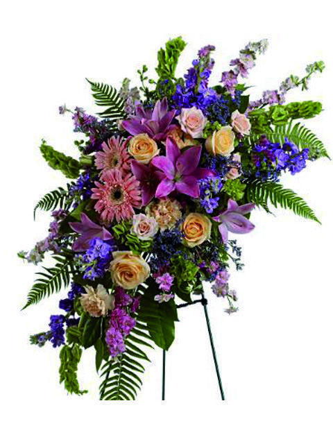 Cuscino funebre dai colori chiari