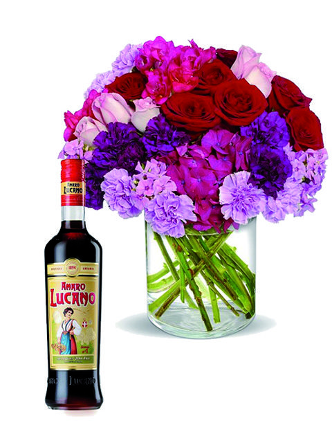 Rose fiori fuxia e amaro Lucano