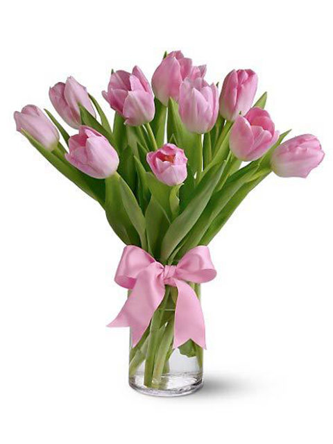tulipani rosa - spedire fiori